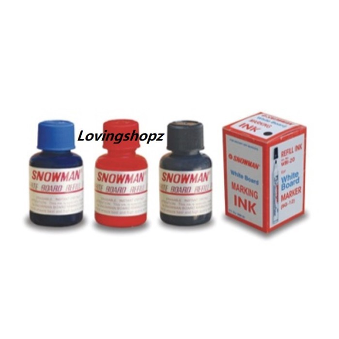 

Tinta snowman white board marking ink, refill tinta spidol snowman whiteboard