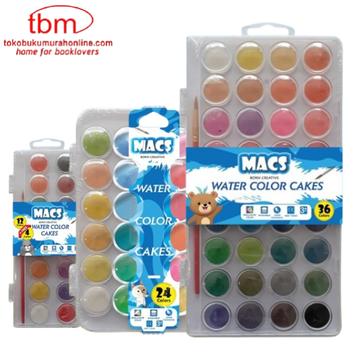 

TBMO MACS Cat Air Water Color Cakes 12 24 36 Warna / Cat Air