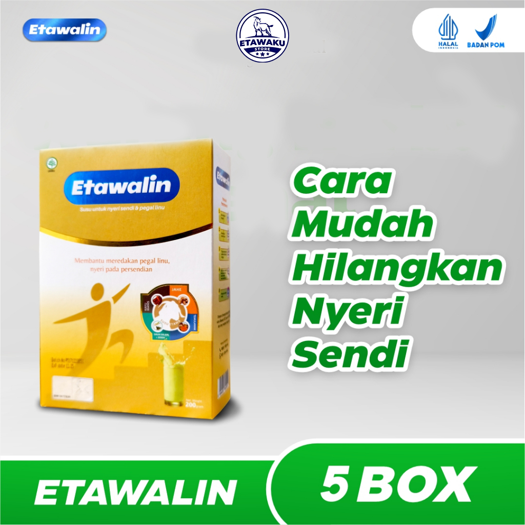 

Paket 5 Box Etawalin : Solusi Alami untuk Masalah Tulang dan Sendi Isi 200 Gram Etawaku Store Surabaya