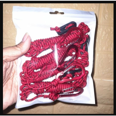 TALI FLYSHEET GUYLINE TENDA (ISI 4 PCS) 1 SET