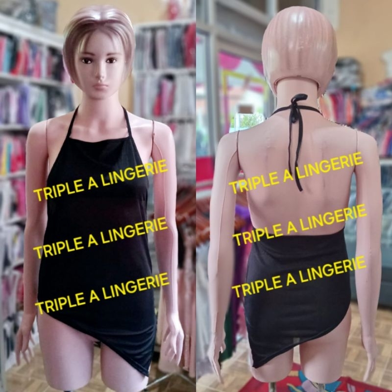 Lingerie Halter Baju Dinas Istri Baju Tidur TA1390 Hitam