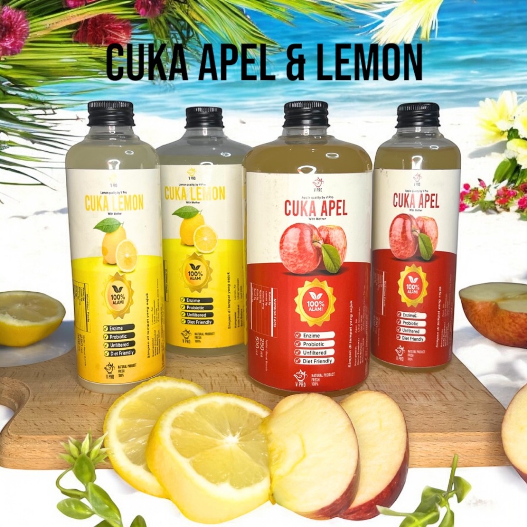 

Paket Diet Sehat - Cuka Apel 250ML, Sari Lemon Murni 250ML- By Vpro