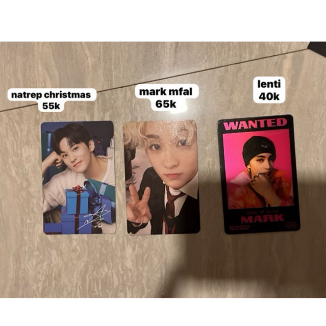 PHOTOCARD PC OFFICIAL MARK NATREP CHRISTMAS MFAL LENTI NCT