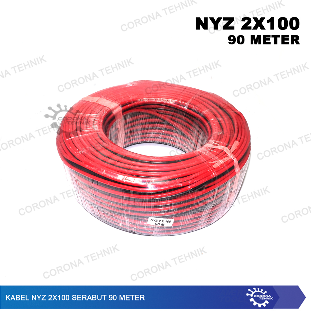 Serabut 90 Meter Kabel NYZ 2x100