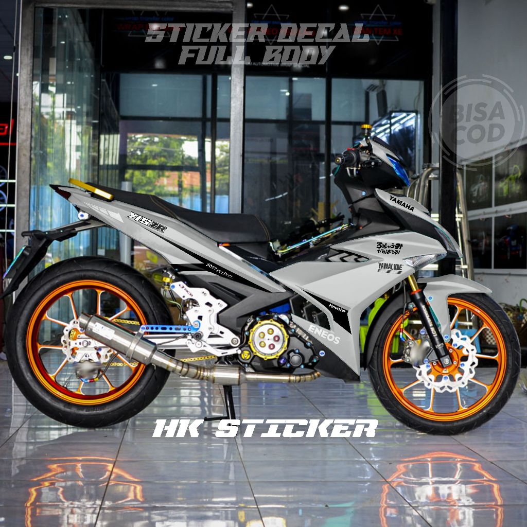 sticker decak mx king 150 motif simple sticker variasi motor mx king