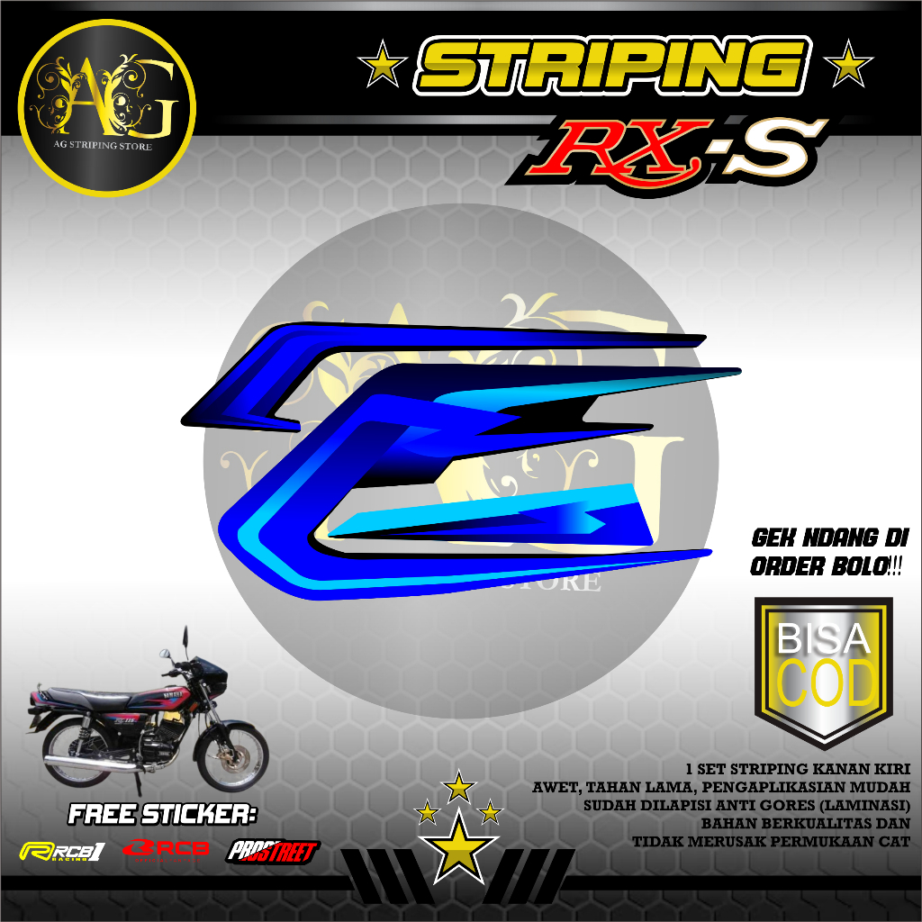 STIKER STRIPING RX SPESIAL-STRIPING YAMAHA RX SPESIAL MOTIF SIMPEL01