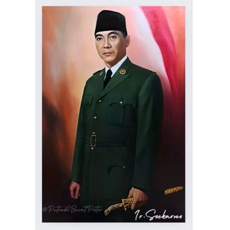 poster cetak jumbo, Ir Soekarno Hatta, hiasan dinding, bisa cod