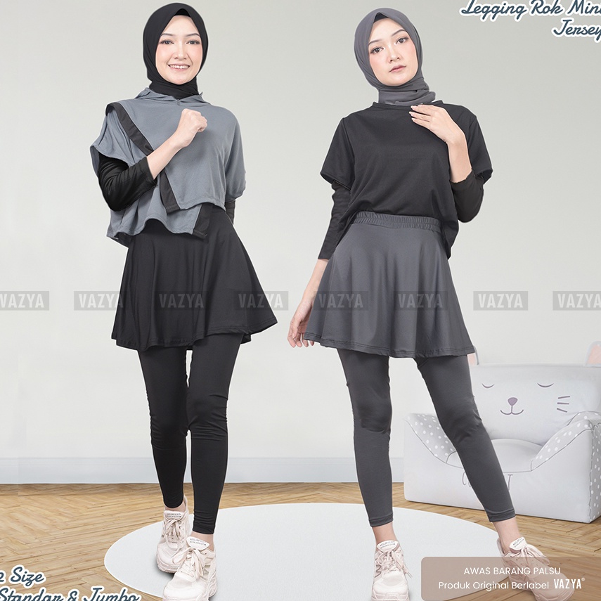 KODE R59A Legging Rok Sporty Mini Jersey  Outfit Olahraga  Outfit Olahraga Hijab  Outfit Olahraga Wa