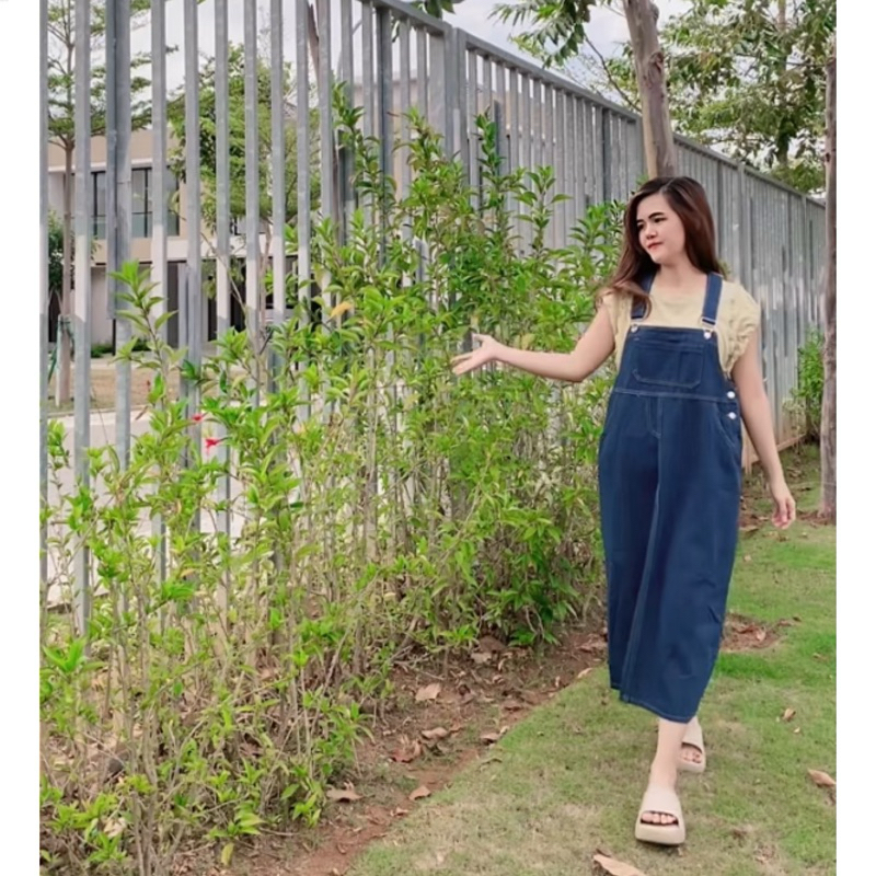 Overall Jeans Panjang Import Wanita, Code CH109 Dress Jeans,Baju Kodok