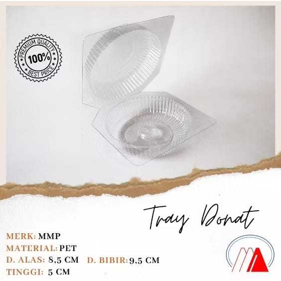 [50 PCS] mika roti donut / kue donat / tempat donat / tray donat / mika kue bolu / mika bulat / tray