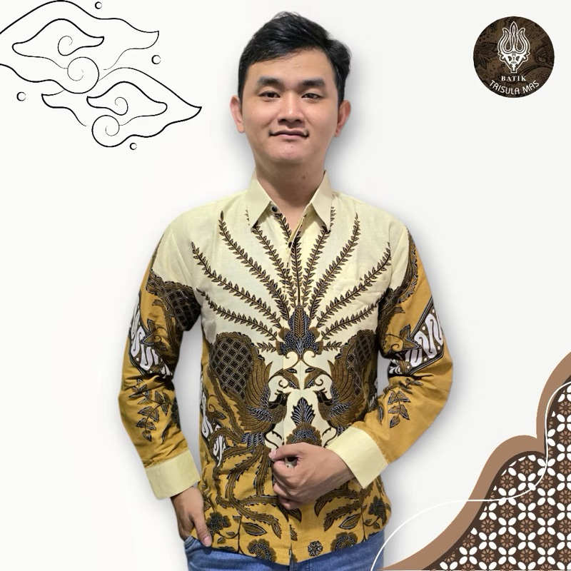 Batik Premium Motif Merak/Batik Pria/Batik Kemeja Pria/Kemeja Panjang Pria