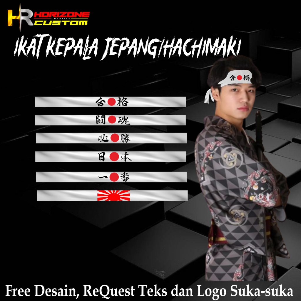 IKAT KEPALA JEPANG HACHIMAKI/BANDO/BANDANA