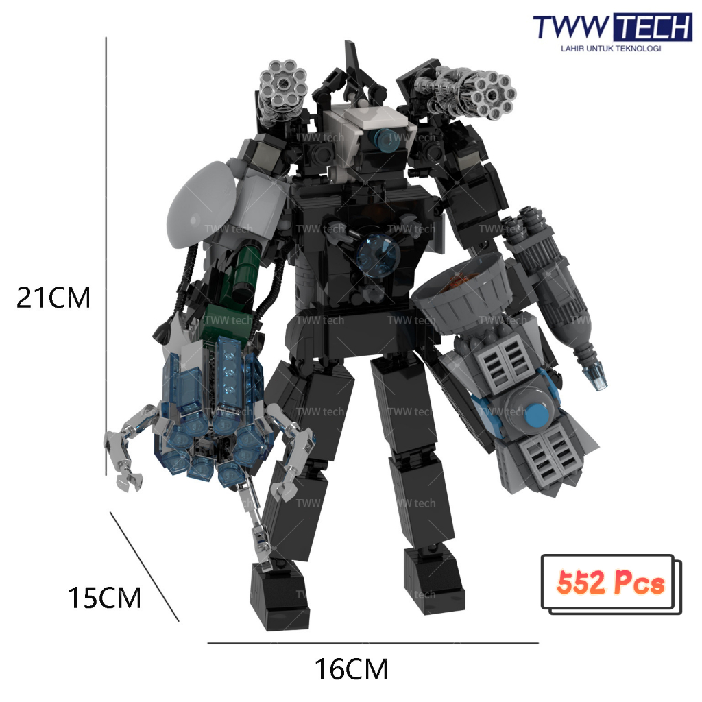 TWW Skibidi Toilet/Titan TV Man/Titan TV Man Murah/Titan TV Man Upgrade/Model Building Blocks