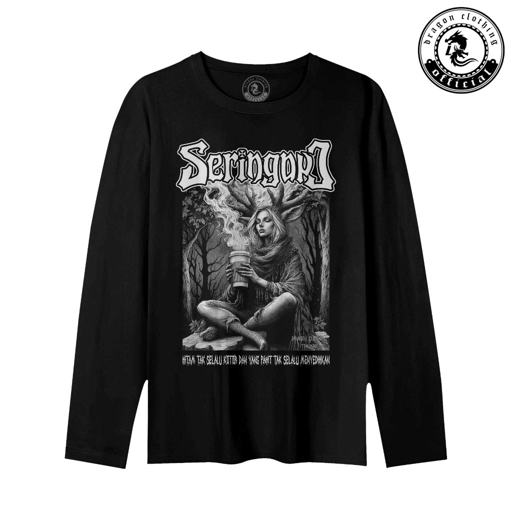 Dragon Clothing T-shirt Seringai x Seringopi Kaos lengan panjang Hitam