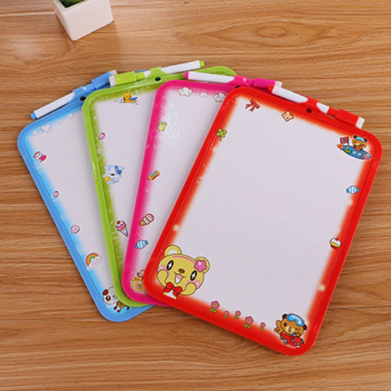 

Mini Papan Tulis Anak Motif Karakter / Colorful White Board Free Spidol / Papan Mini Gambar Edukasi Bisa Dihapus