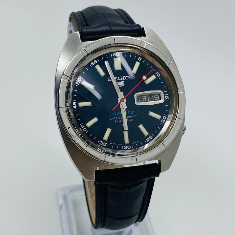 Seiko 5 Sport 6119-8140 Navy Dial Made in Japan