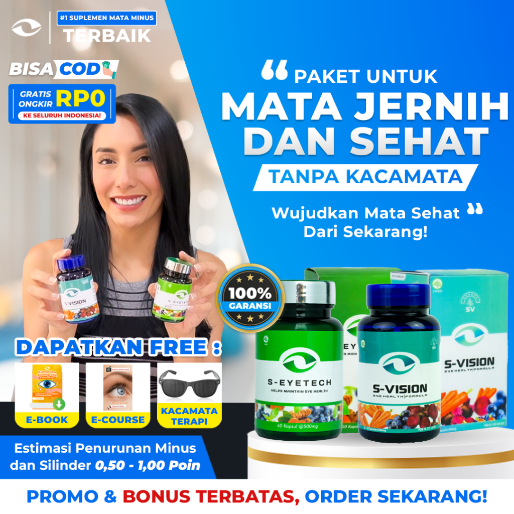 [BEST SELLER] SMART VISION ( Obat Mata Minus & Silinder Terbaik & Terbukti ) Herbal & BPOM - SILVER 