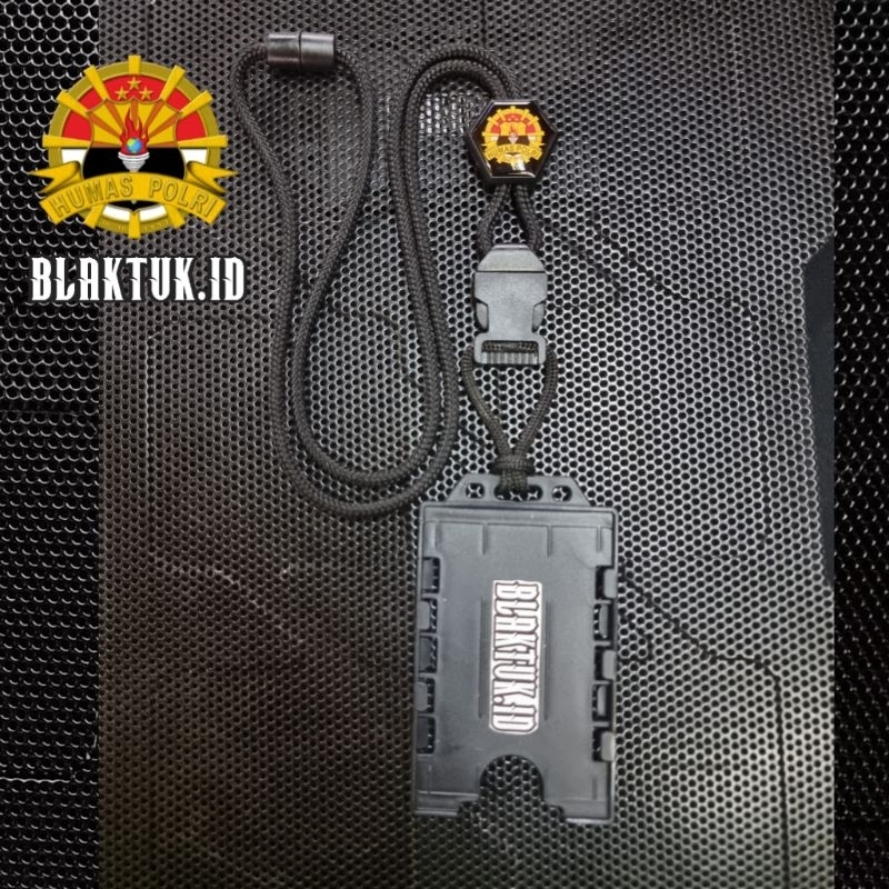 

Lanyard tactical holder id card Slide exagonal logo HUMAS POLRI