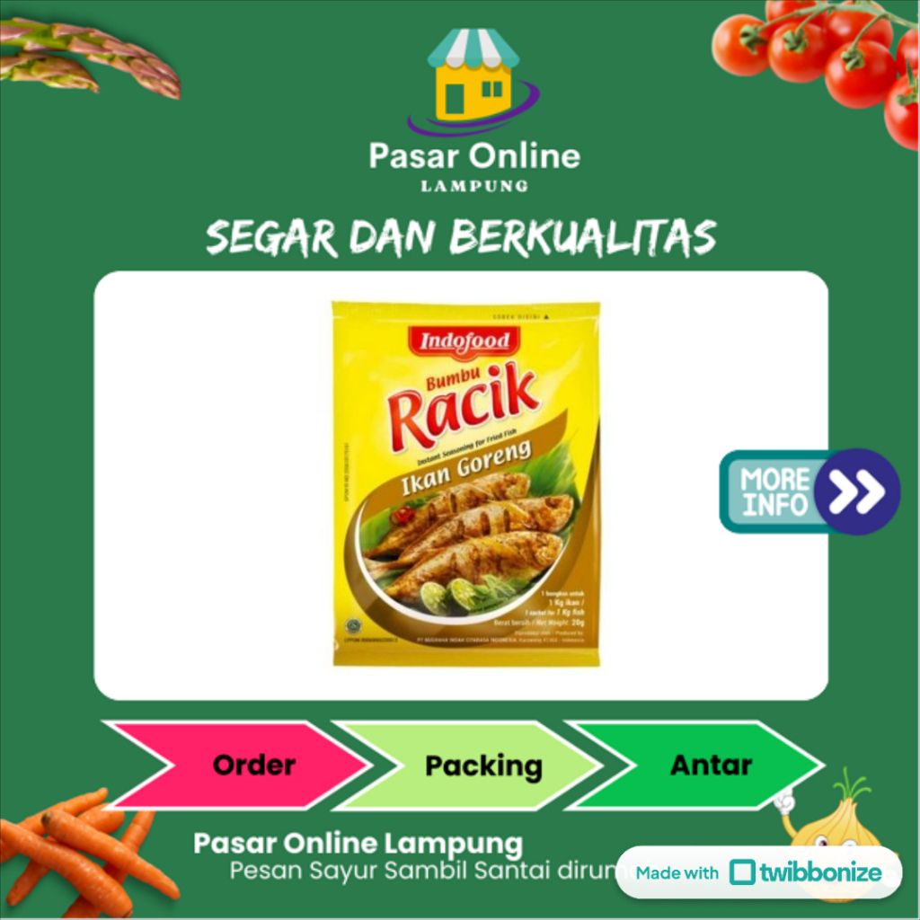 

Bumbu Racik Instan Ikan Goreng - Pasar Online Lampung
