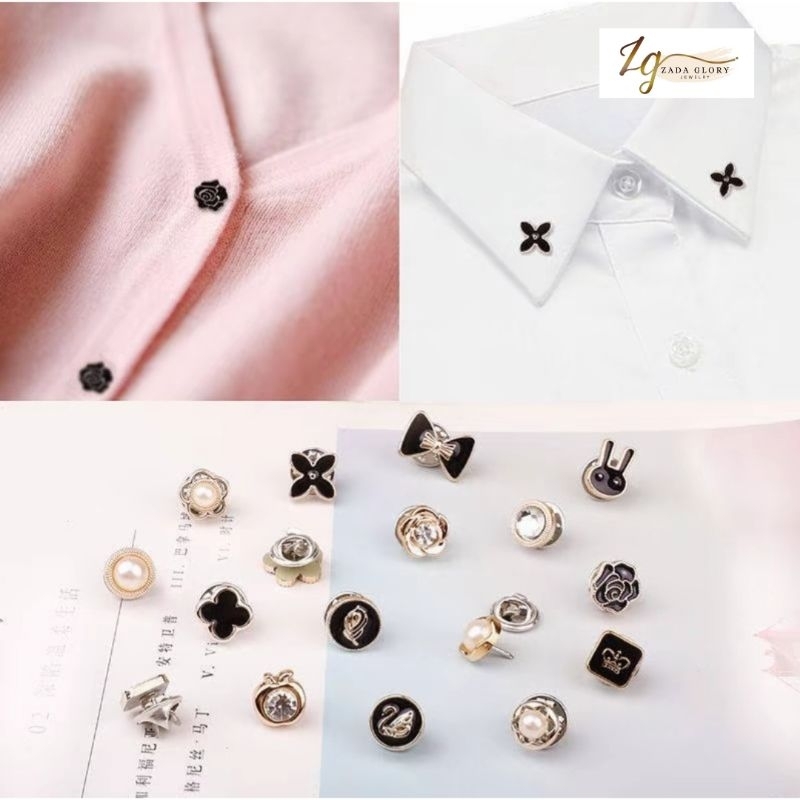 (SATUAN) BROS MINI BEBAS PILIH - BROS PIN MULTIFUNGSI HIJAB KANCING BAJU FASHION WANITA KOREA SERBAG