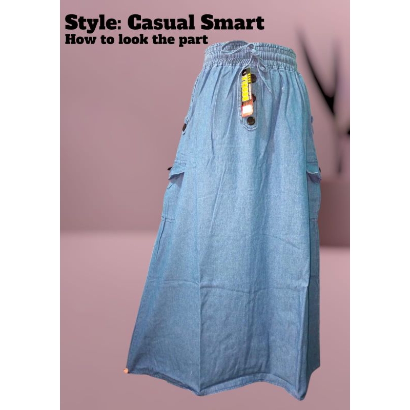 Rok Cargo Jeans Standar/rok cargo jeans ukuran standar/rok cargo jeans premium wanita/rok cargo/rok 
