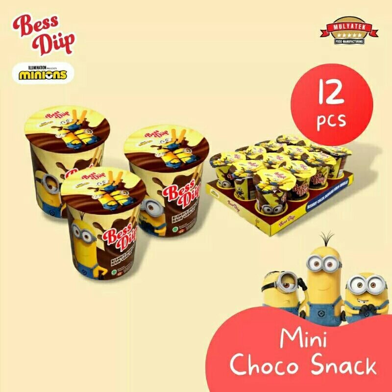 

BESS DIIP BISKUIT COLEK DENGAN KRIM COKELAT 12Pcs@8gr MINIONS