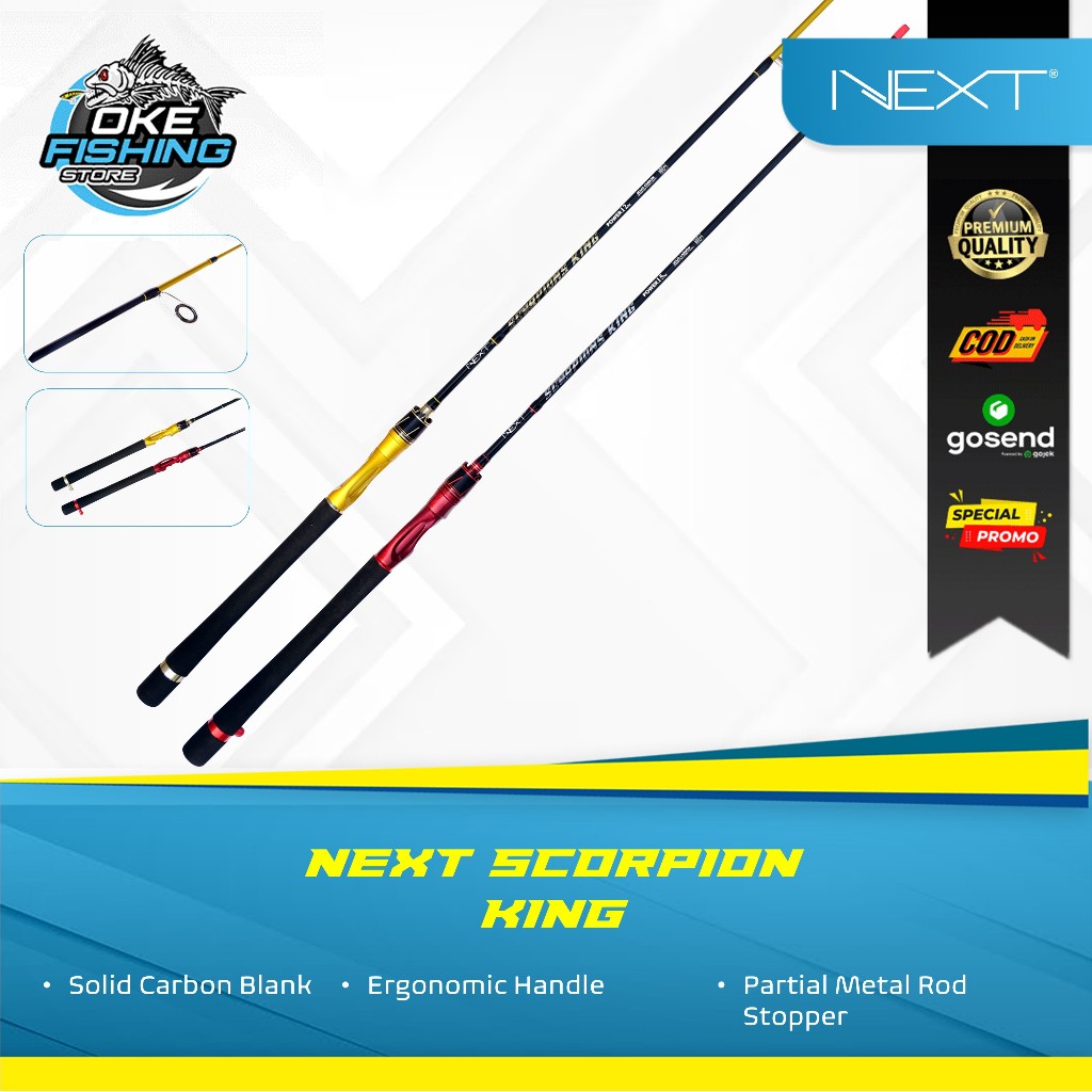 Joran Pancing NEXT Scorpion King Tournament Spinning Rod – Solid Carbon Blank, Drag 12–15Kg, Medium 