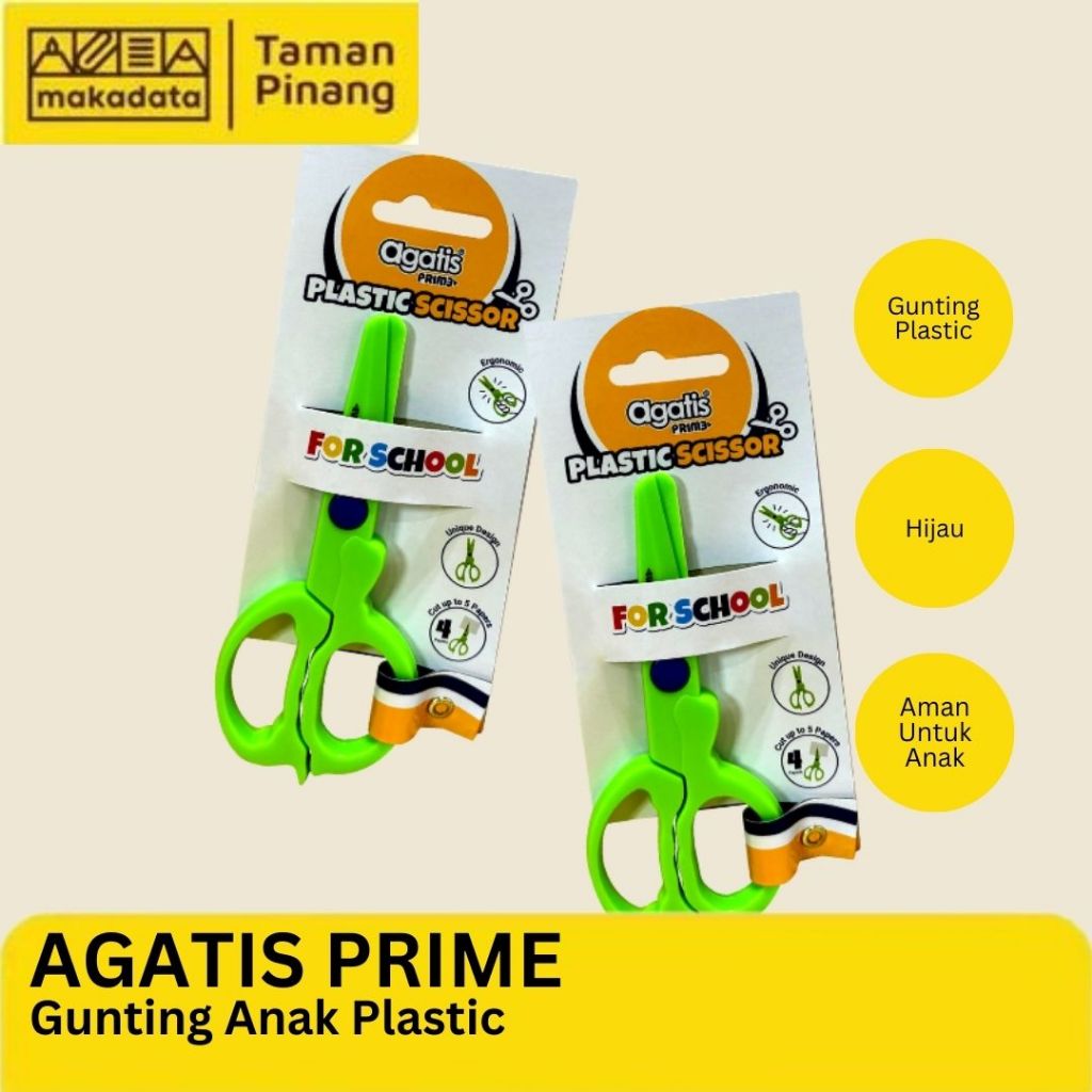 

SCISSORS / GUNTING ANAK PLASTIK AGATIS PRIME (1 PCS )