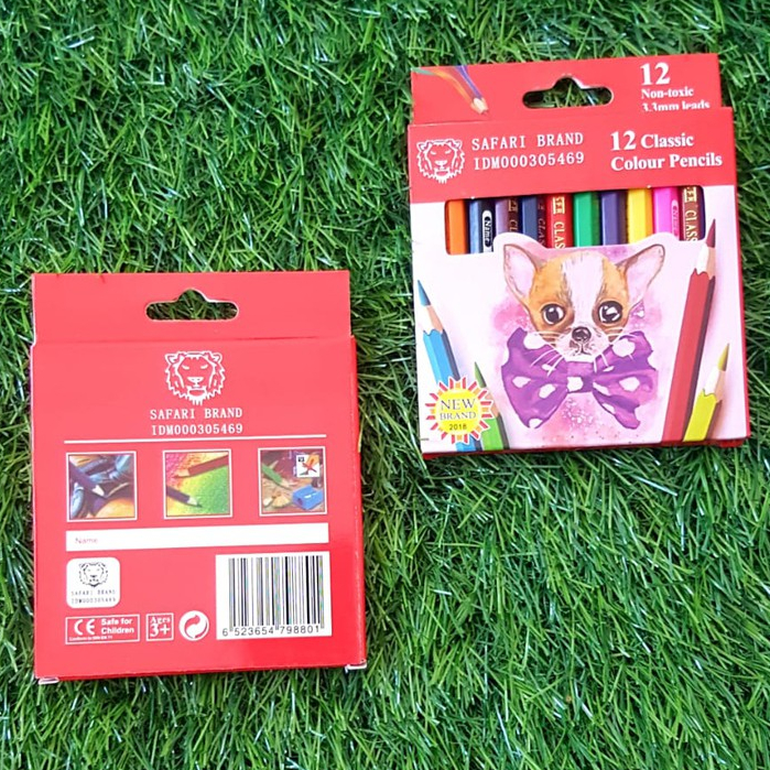 

PENSIL WARNA SAFARI 12 WARNA PENDEK GROSIR