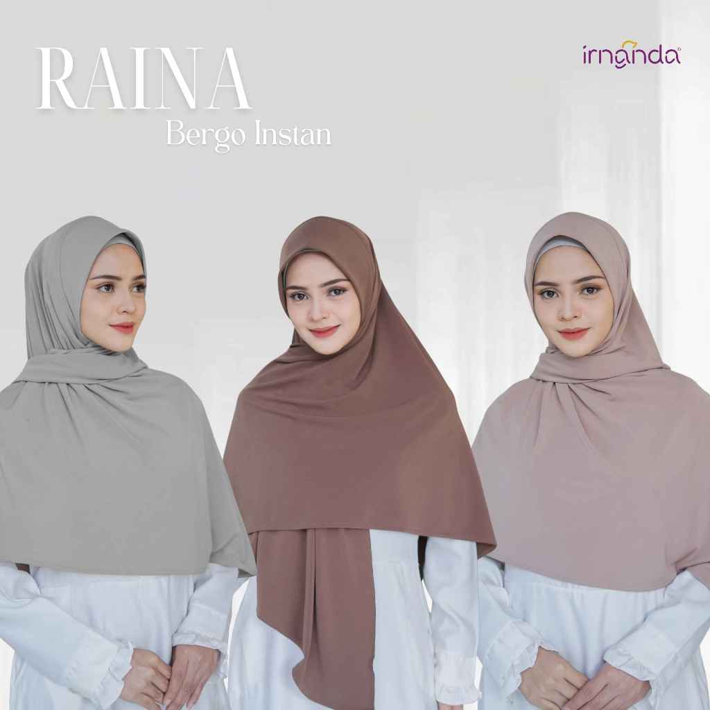 Irnanda Raina Bergo Instant Segitiga Anti Tembem Jersey Diamond PremiumIrnanda Raina Bergo Instant S