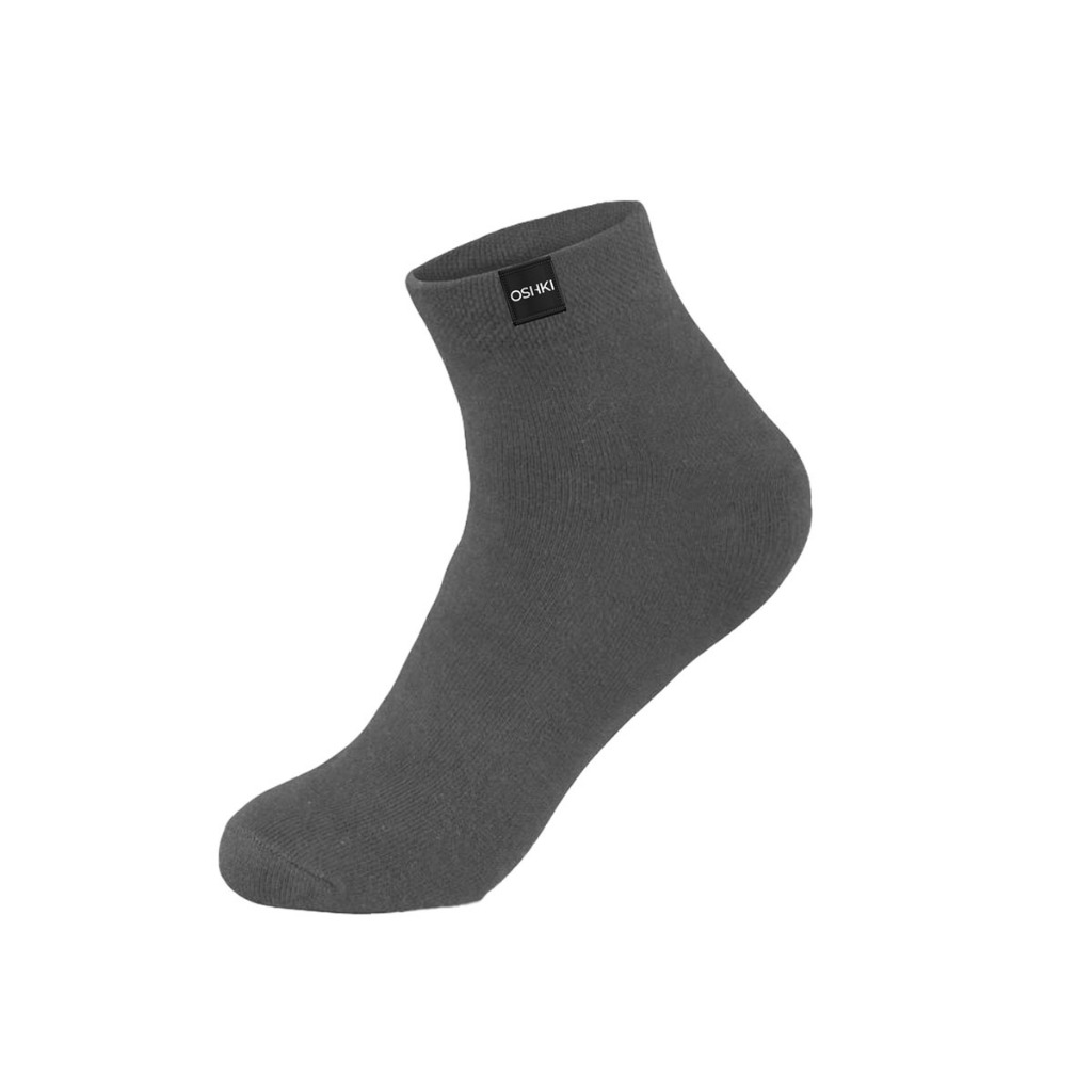 OSHKI - Kaos Kaki Pendek Polos Abu-abu