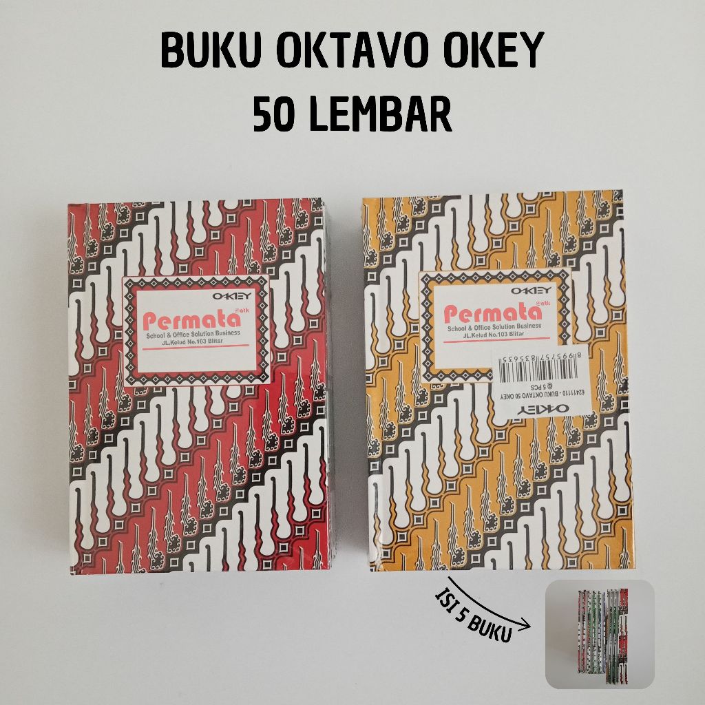 

Buku Oktavo OKEY A6 Hard Cover Isi 50 Lembar