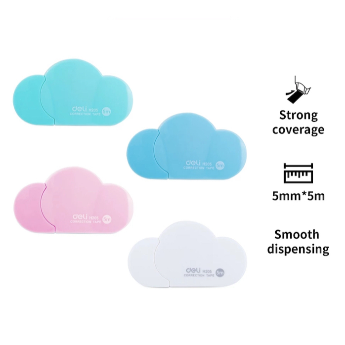 

Correction Tape Deli EH20501 (458)/ Correction Tape Tip Ex Kertas Deli