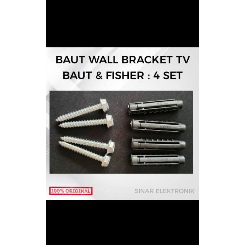 BAUT TEMBOK DAN FISHER WALL BRACKET ISI 4 SET