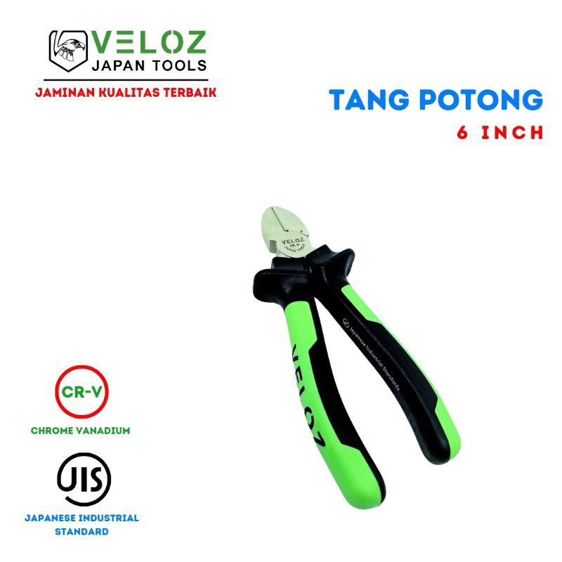 VELOZ Tang Potong 6 inch gagang karet - Diagonal cutting Pliers 6 inch