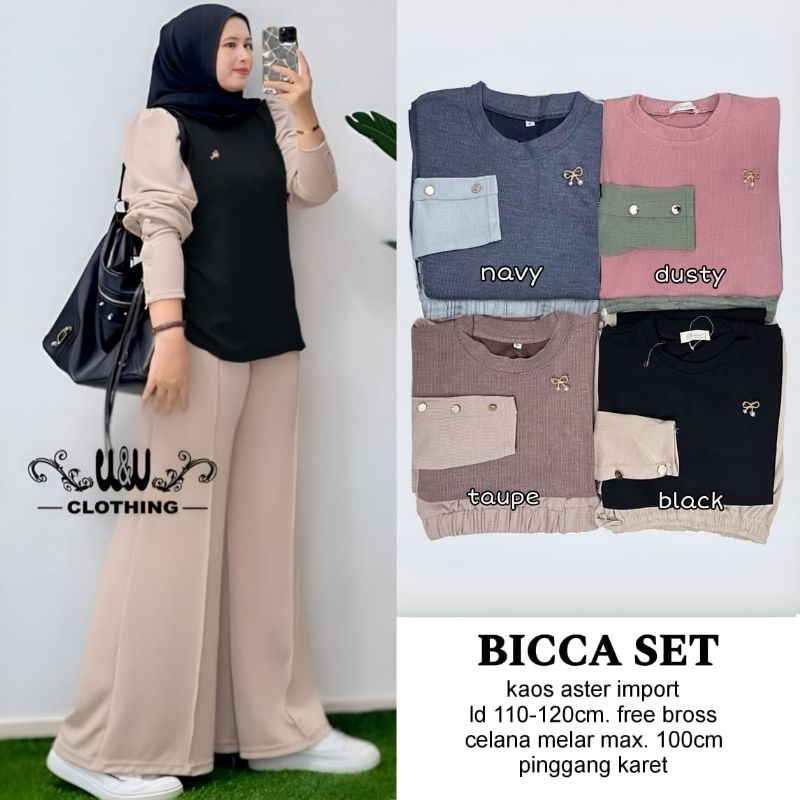 SETELAN WANITA CELANA PANJANG DAN KAOS PANJANG