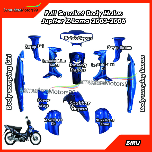 Full 1 Set Body Halus Jupiter Z Lama 2003-2006 Biru