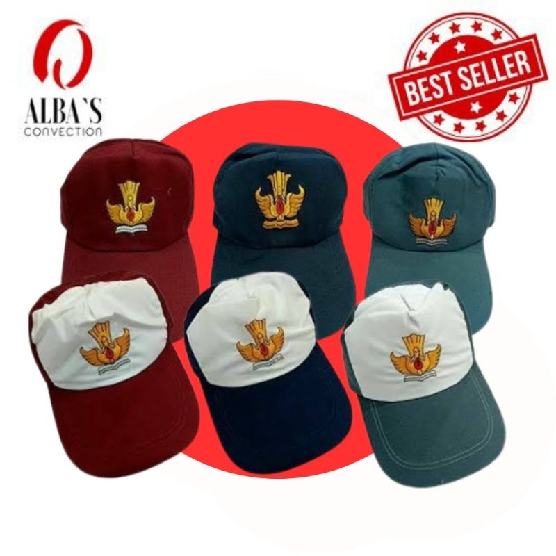 Topi Sekolah Bahan Drill SD SMP SMA Perkat