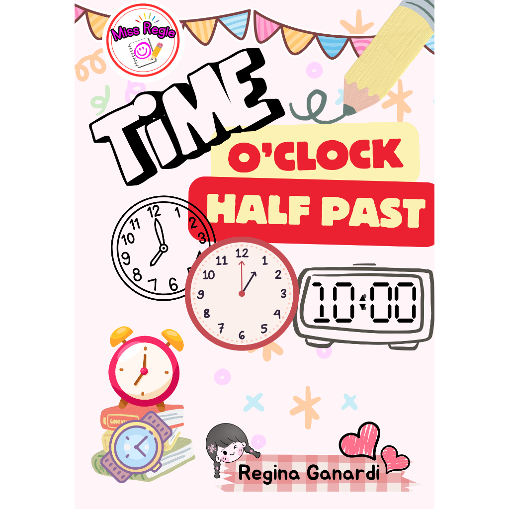 

Worksheet Time: O'clock and Half Past for Kindergarten