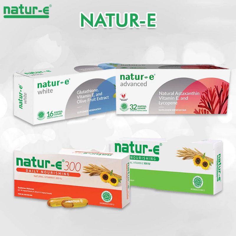 NATUR-E Vitamin Soft Capsule 32/16 All Series - Natur E White / 100 IU / 300 IU / Advanced Suplemen 