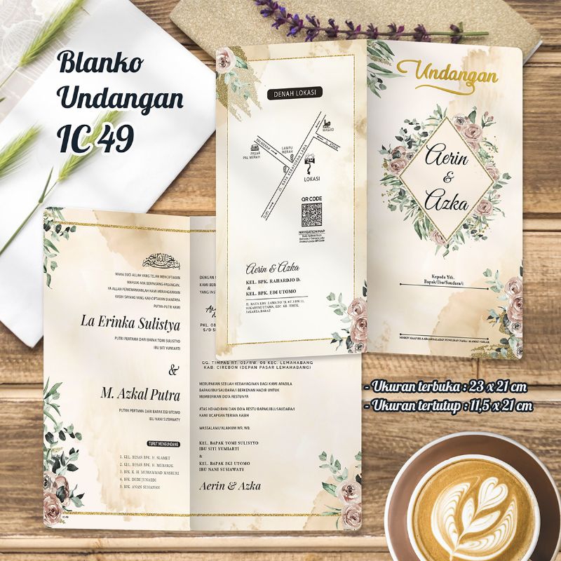 blanko undangan pernikahan inovasi card ic 49
