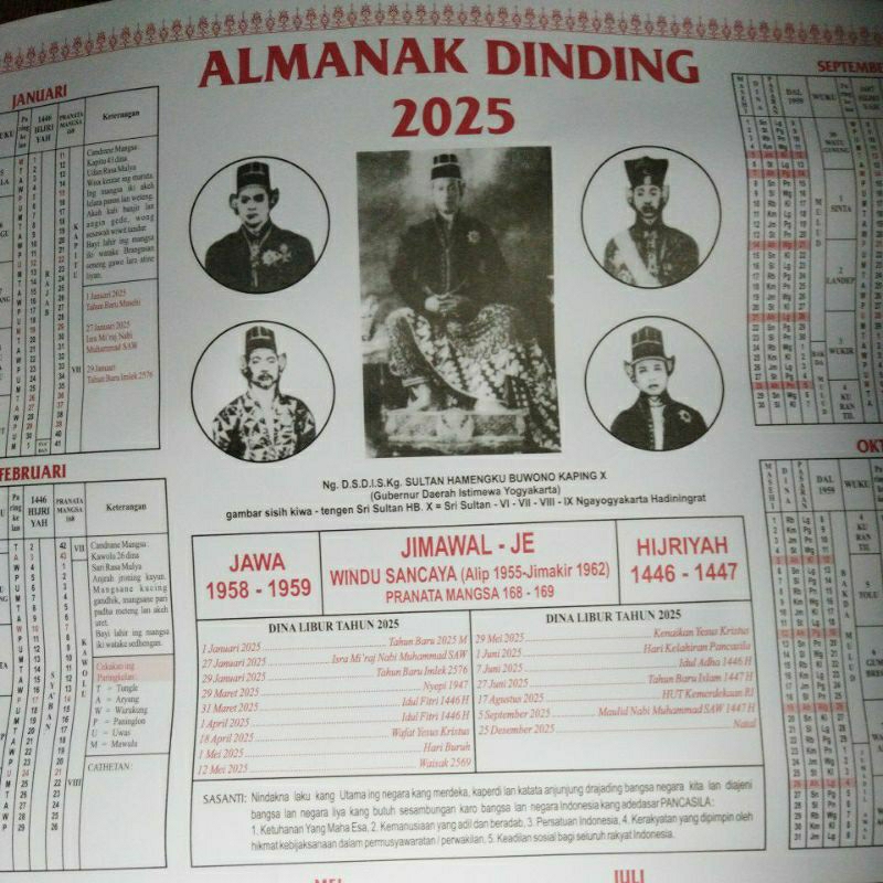 

ALMANAK DINDING TERBARU TAHUN 2025 1 lembar 3900