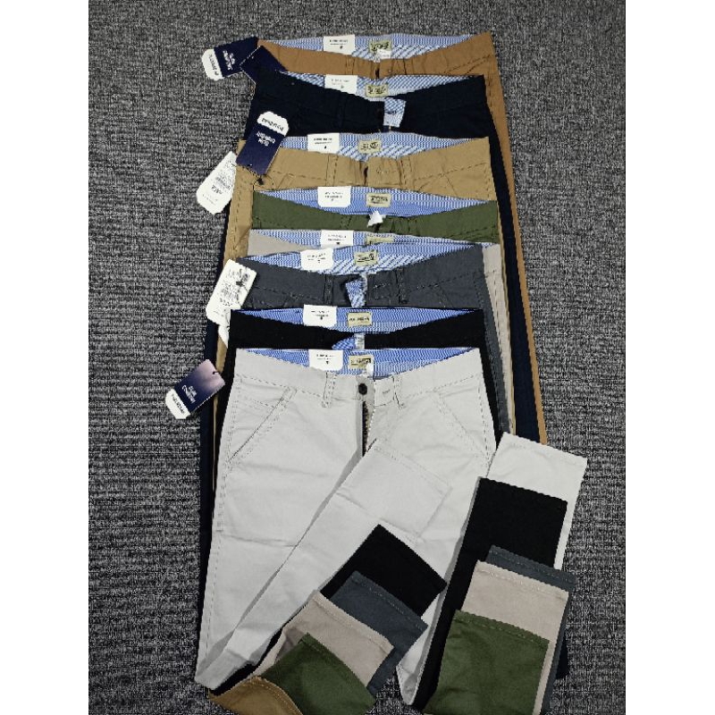 Pull & Bear Celana Chinos Panjang Pria Slimfit Original Big Size 29/40
