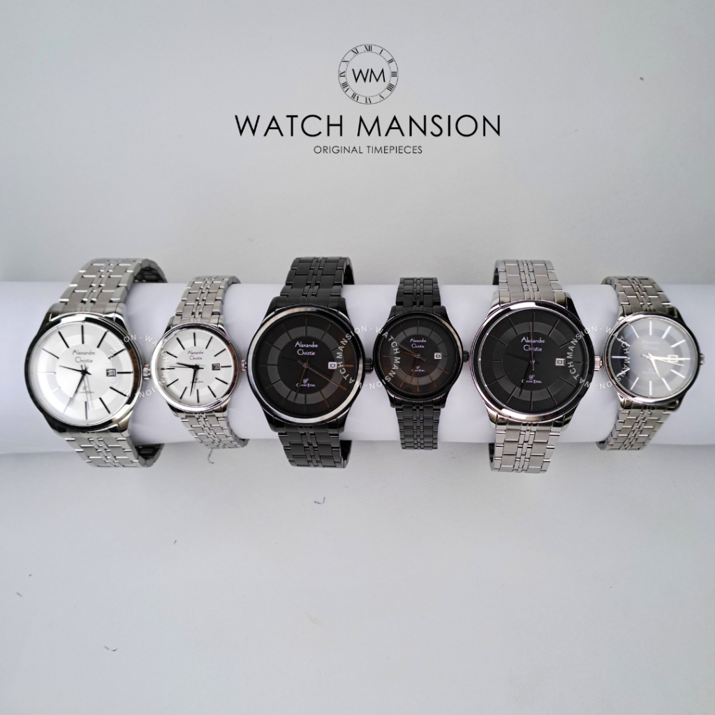 JAM TANGAN COUPLE ALEXANDRE CHRISTIE 8348 AC8348 STAINLESS STEEL ORIGINAL GARANSI FREE BATERAI