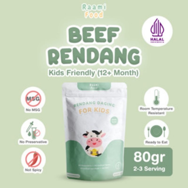 

Raami Food Rendang Daging Suwir for Kids Rendang Sapi Matang untuk Anak 80gr