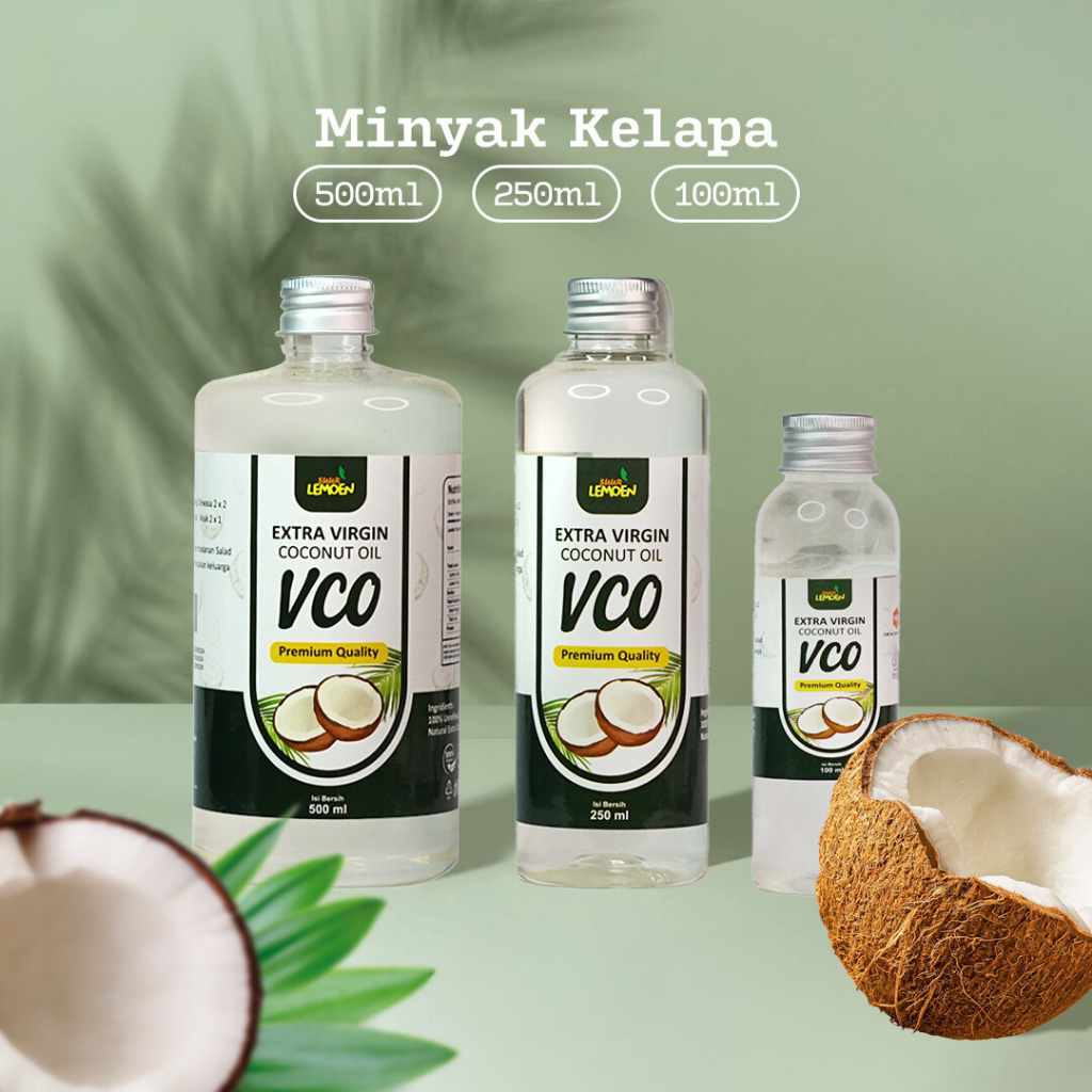 

Extra Virgin Coconut Oil 100ml 250ml 5O0ml Minyak Kelapa Murni VCO 500ml organik Suur Lemoen