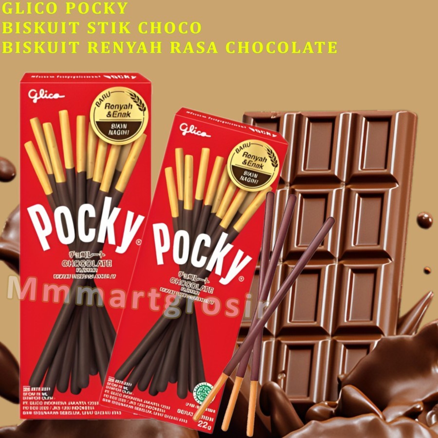 

Pocky / Biskuit Stik Cokelat / Biskuit Stik Renyah Rasa Chocolate / 22gr