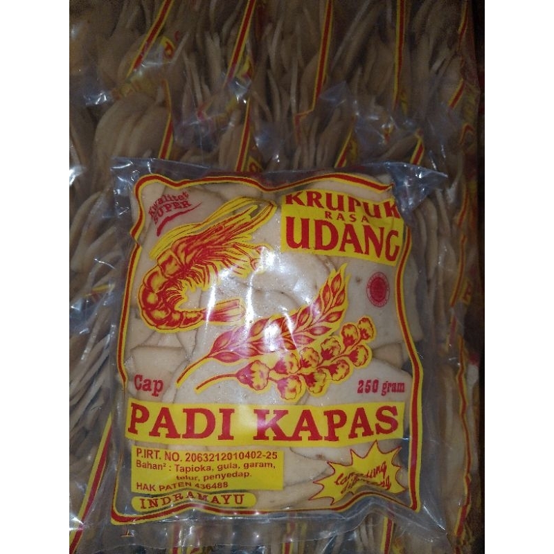 

kerupuk udang cap padi kapas 250gr asli Indramayu