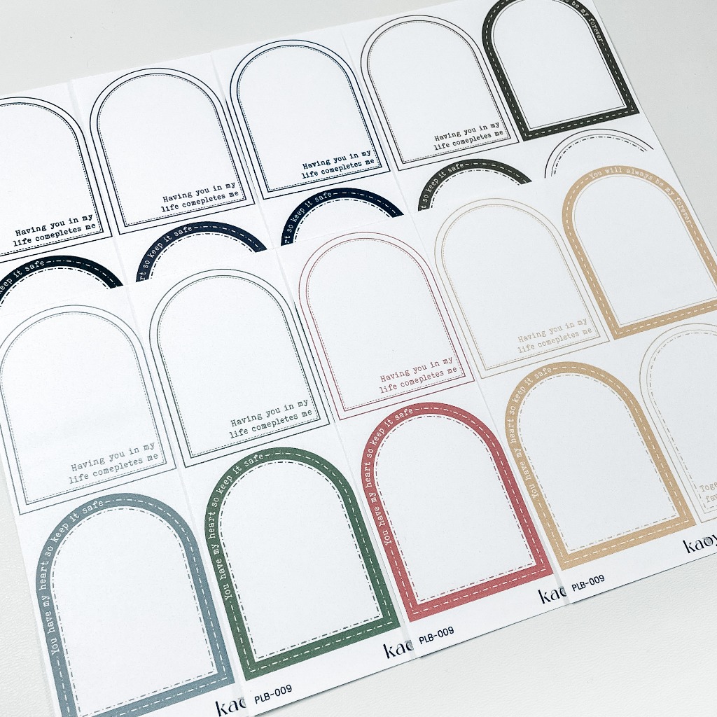 

8pcs Kertas Label Set Arched Frames 2 DIY Label Paper Bahan Kertas Jurnal Journal Journaling Bujo Scrapbooking