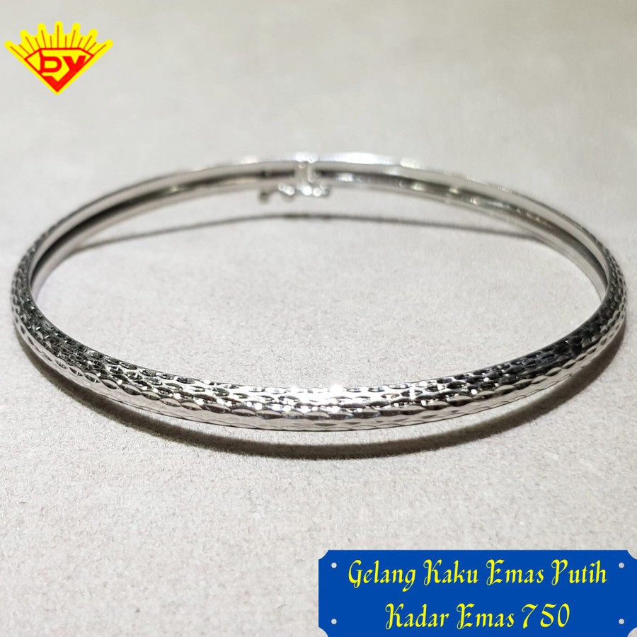 Gelang Bangle Emas Putih Kadar Emas 750